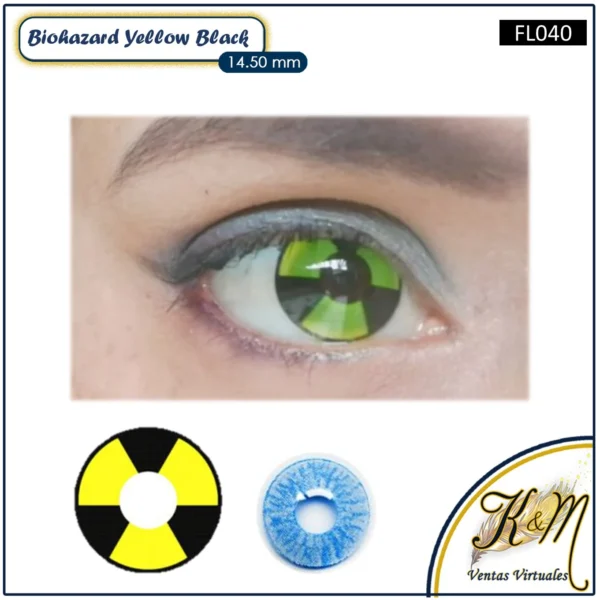 Pupilente Biohazard Yellow Black (FL040)