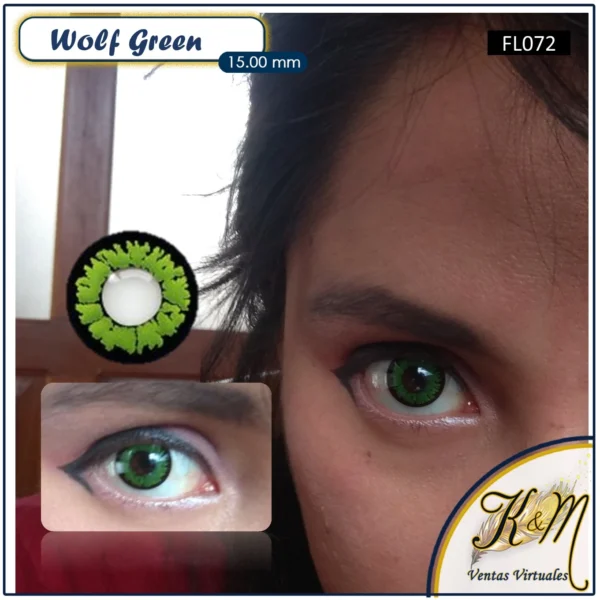 Pupilente Wolf Green (FL072)