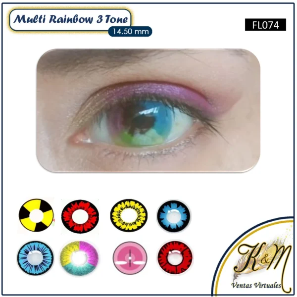 Pupilente Multi Rainbow 3 Tone (FL074)
