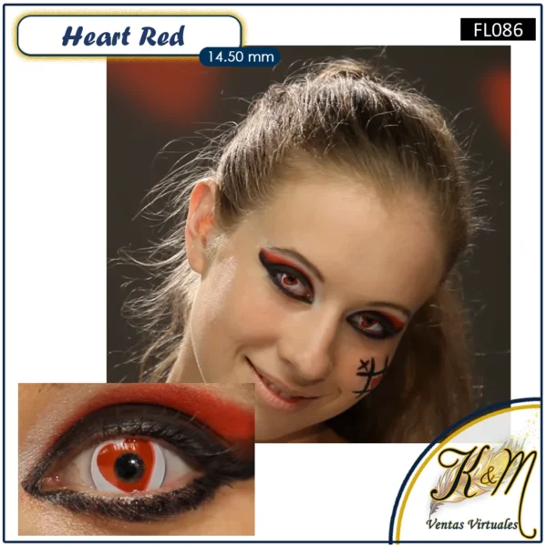 Pupilente Heart Red  (FL086)