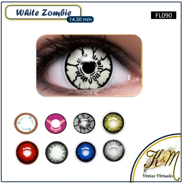 Pupilente Zombie White (FL090)