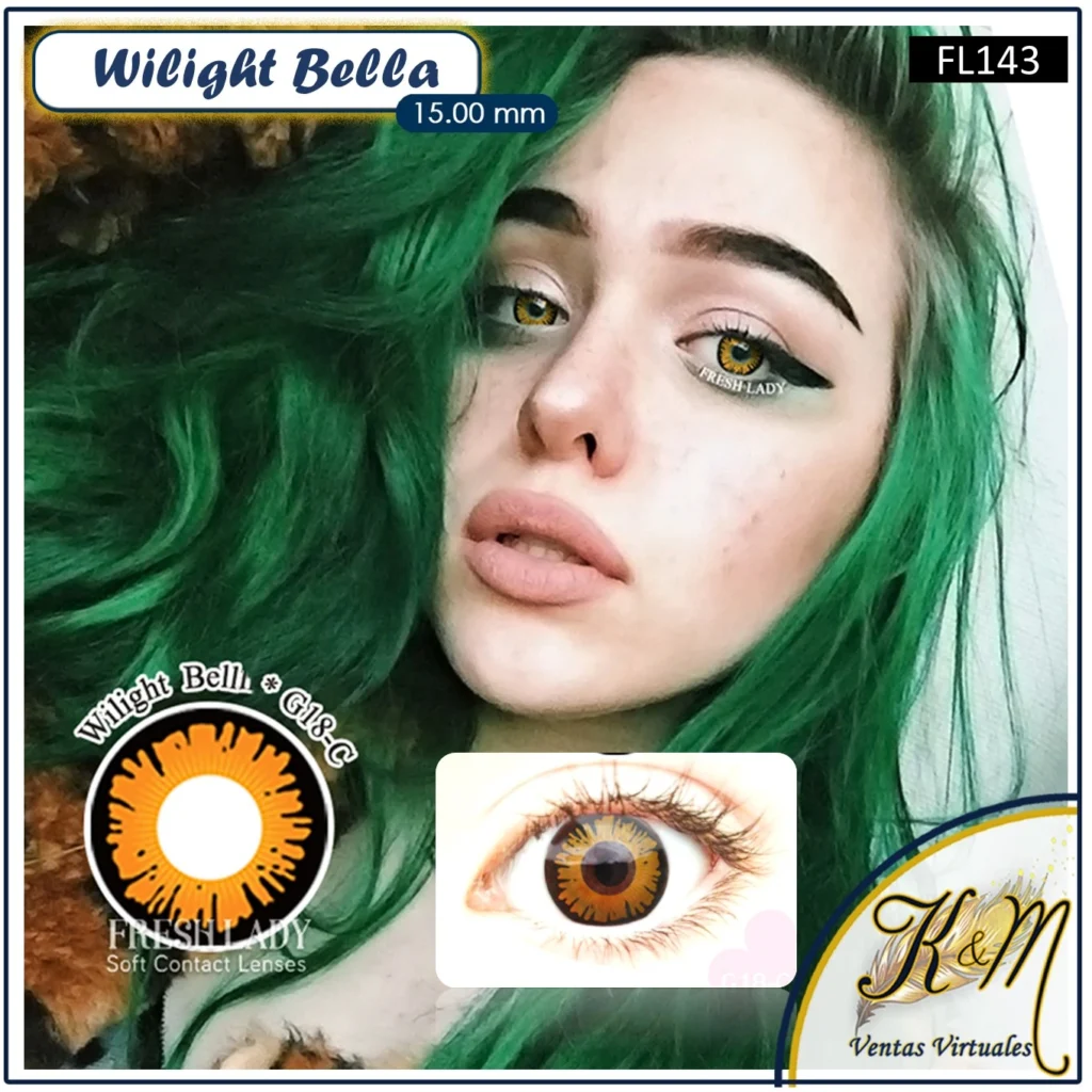 Lente Wilight bella Naranja (FL143)