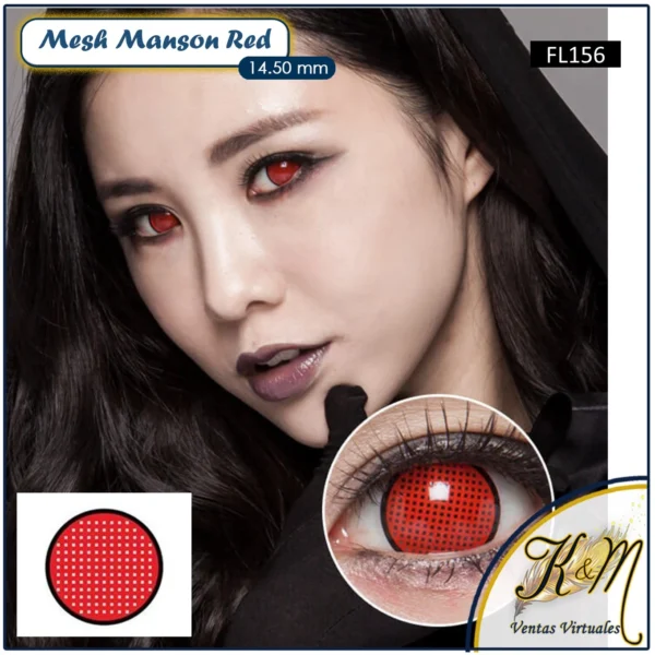 Pupilente Mesh Manson Red (FL156)