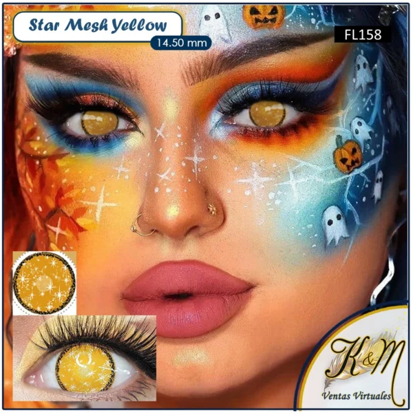 Pupilente Star Mesh Yellow (FL158)