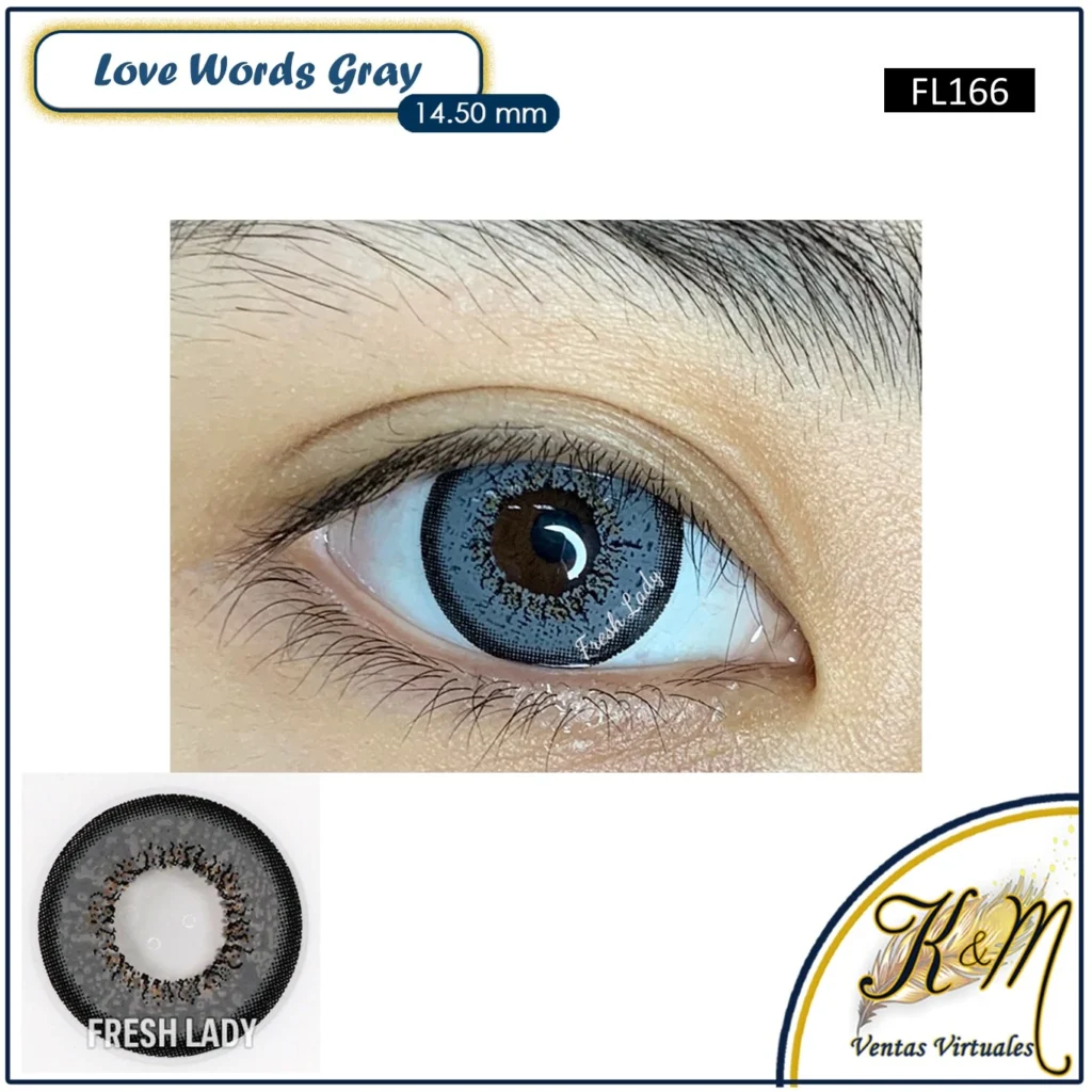 Lente Love Words Flame Gray (FL161E)