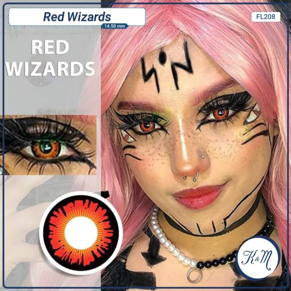 Pupilente Wizards Red (FL208) - Image 3