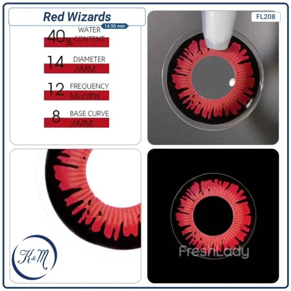 Pupilente Wizards Red (FL208) - Image 2