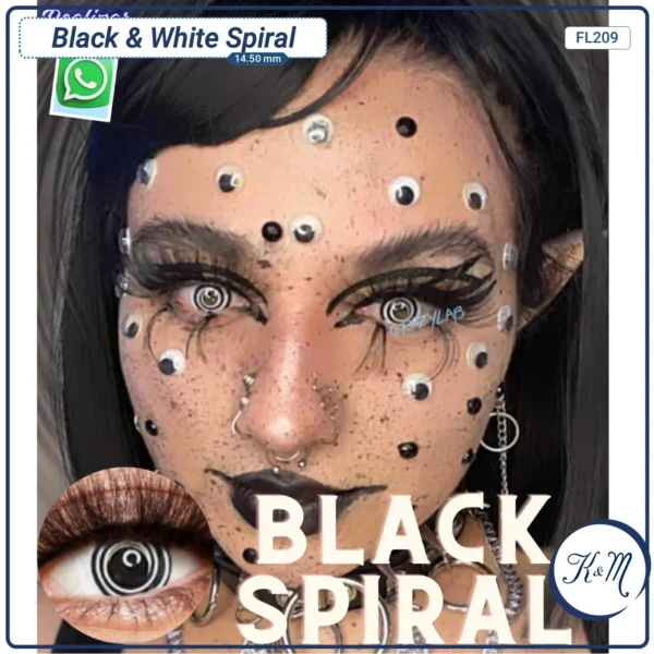 Pupilente Spiral Black & White (FL209)