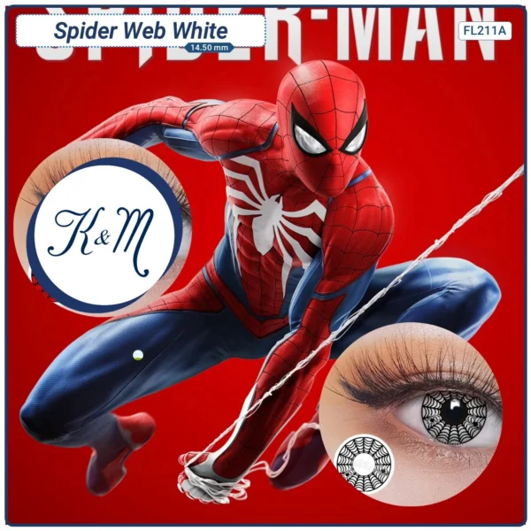 Pupilente Spider Web White (FL211A)