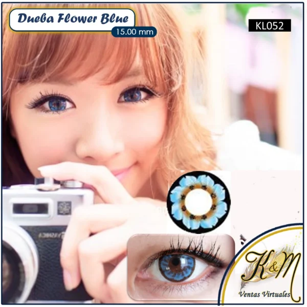 Lens Medidevice Dueba Flower  Blue (KL052)