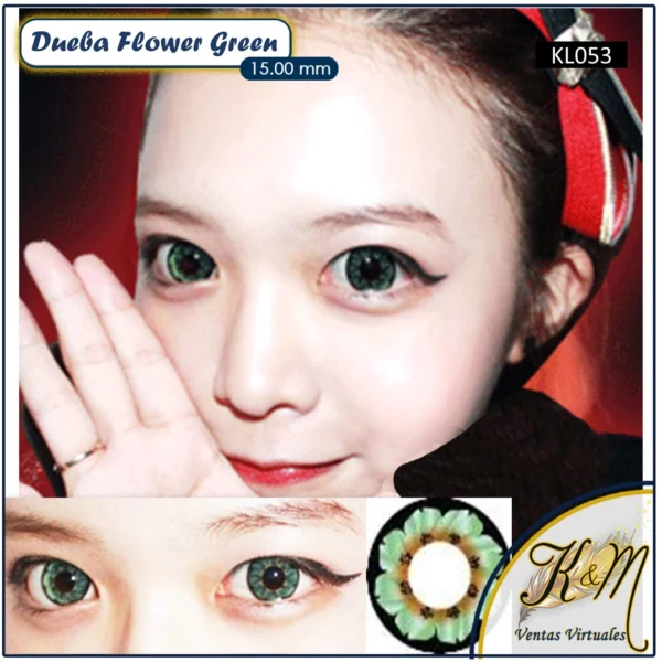 Lens Medidevice Dueba Flower  Green (KL053)