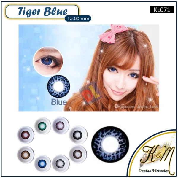 Lens Medidevice Tiger Blue  (KL071)