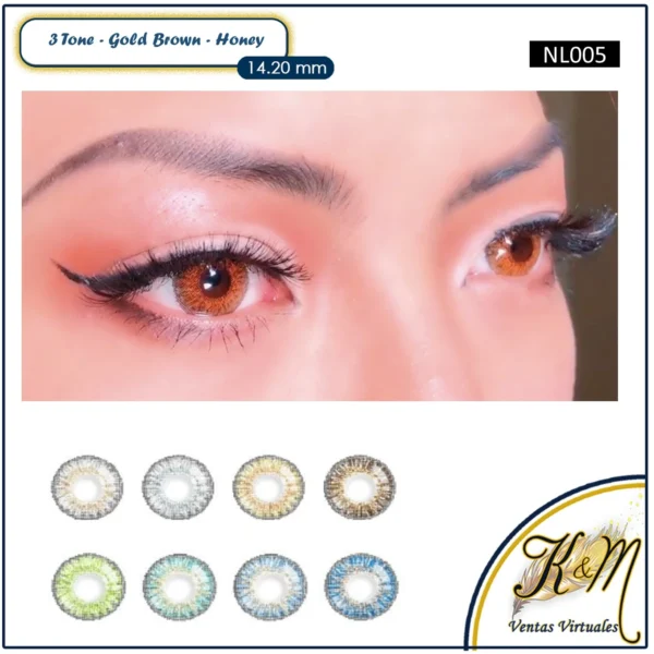 Lentilla Fancylook New 3 Tone Gold Brown (NL005)