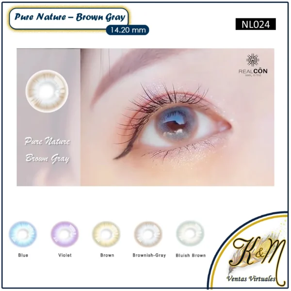 Lentilla Fancylook Pure Nature Brown Gray (NL024)