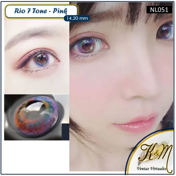 Lentilla Fancylook Rio 7 Tone
 Pink Violet (NL051)