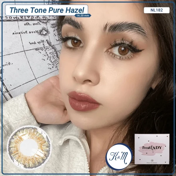 Lentilla FreshLady Three Tone Pure hazel (NL182)