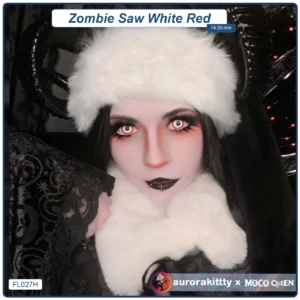 Lente Zombie Saw White Red (FL027H)